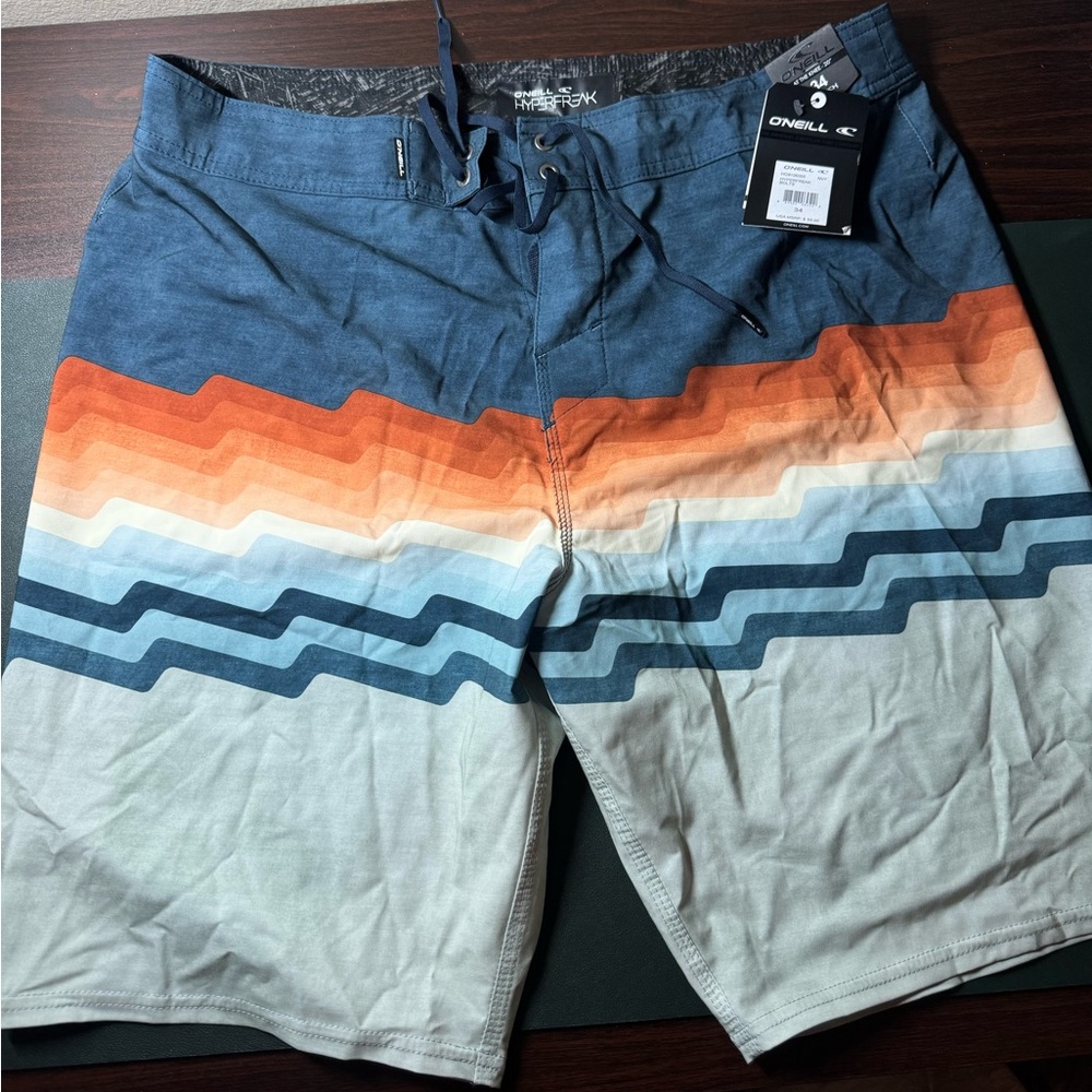 O’Neill HYPERFREAK BOLTS Navy Boardshorts Men’s Waist Size 34